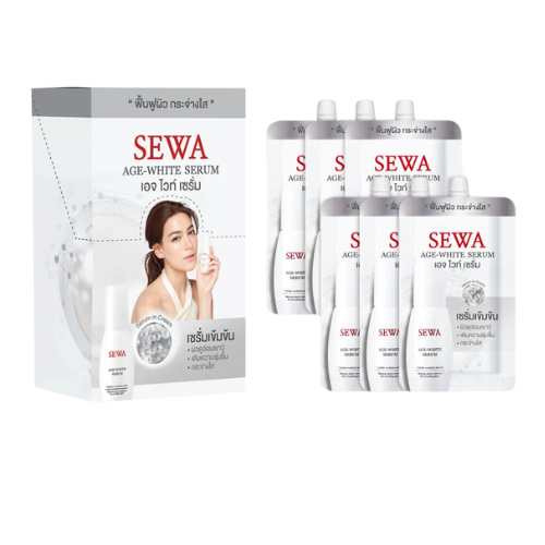 SEWA AGE WHITE SERUM  Travel size 8 ml. (1 box = 6 sachets)